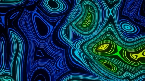4k looped animation. Hi tech pattern on plane surface, neon glow, complex Stock Footage 243768444