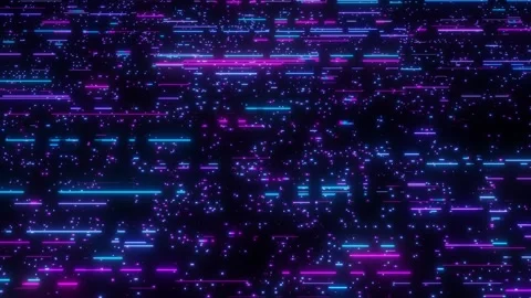 4k looped animation. Hi tech pattern on plane surface, neon glow, complex Stock Footage 280461876