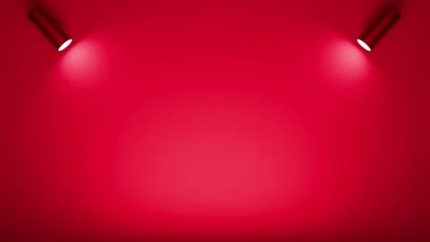 4K looped animation of red background with two spotlights from top corners Stock Footage 337928007