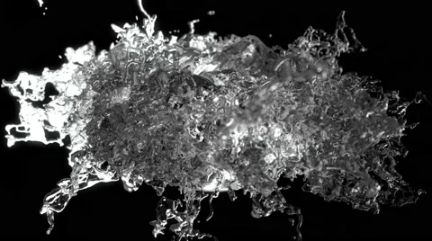 4k Looped impressive high-detailed splash of clean water frozen in time Stock Footage 46251806