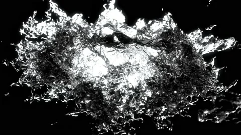 4k Looped impressive high-detailed splash of clean water frozen in time Stock Footage 46251973