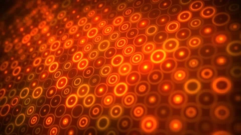4K Looped Orange Circle Shape Pattern Blinking Science Background Concept Stock-Footage 204155476