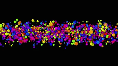 4k looped seamless abstract creative background, beautiful multi-colored circles Stock Footage 154095253