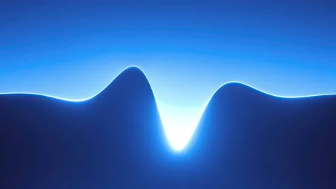 4k looping 3d animation, abstract blue neon background with endless wavy line Stock Footage 162819651