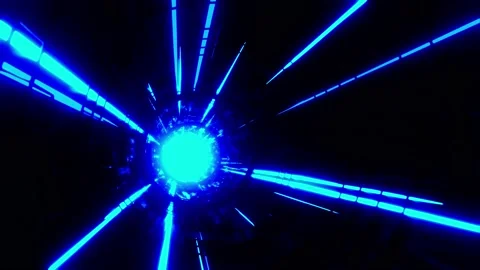 4k looping blue sci-fi environment abstract animation Stock-Footage 163097196