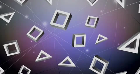 4K looping dark blue, red video sample in rectangular style. Stock Footage 142919208
