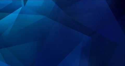 4K looping dark blue video with polygonal shapes. Video stock 147640118