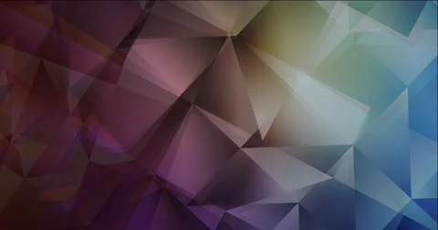 4K looping dark blue, yellow video with polygonal materials. Video stock 141162348