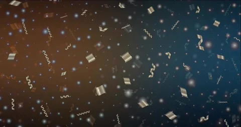 4K looping dark blue, yellow video footage in New Year style. Stock Footage 142506788