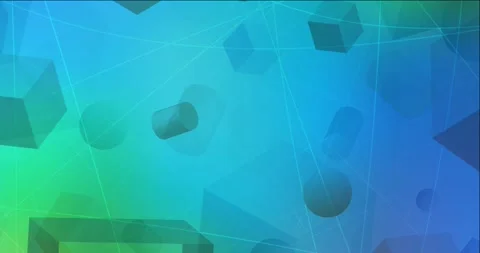 4K looping light blue, green video sample in rectangular, circular style. Stock Footage 145999531