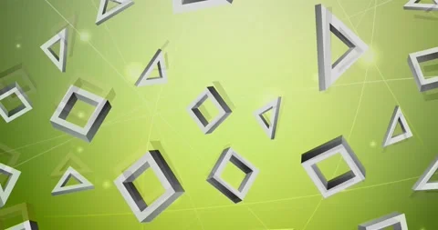 4K looping light green, yellow video sample in rectangular style. Stock Footage 143307666