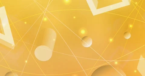 4K looping light yellow video sample in rectangular, circular style. 스톡 동영상 194396376