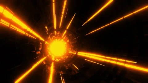 4k looping orange sci-fi environment abstract animation Stock Footage 201318657