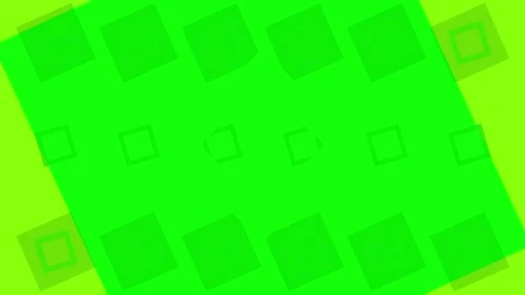 4K Looping Rotating Squares Green Background Video stock 108236151