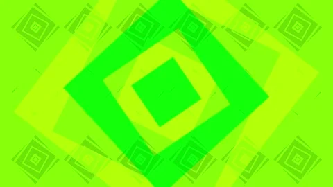 4K Looping Rotating Squares Green Background 2 Video stock 108236162