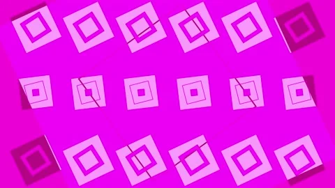 4K Looping Rotating Squares Pink Background 2 Vidéo 108236265