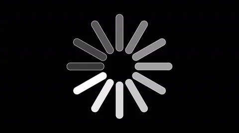 4K Looping Waiting Spinning Icon Stock Footage 44483563