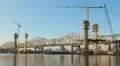 4K Louisville Downtown Bridge Construction From Jeffersonville 1 4k or 4k+ Resolution