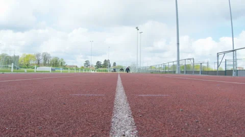 4K Low angle view of disabled wheelchair athletes competing in a race  Stock Footage 64604378