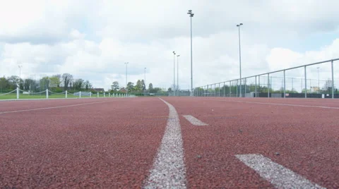 4K Low angle view of disabled wheelchair athletes competing in a race  Stock Footage 64606219