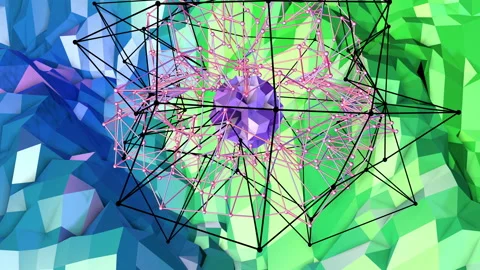 4k low poly background animation in loop... | Stock Video | Pond5