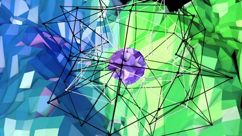 4k low poly background animation in loop... | Stock Video | Pond5