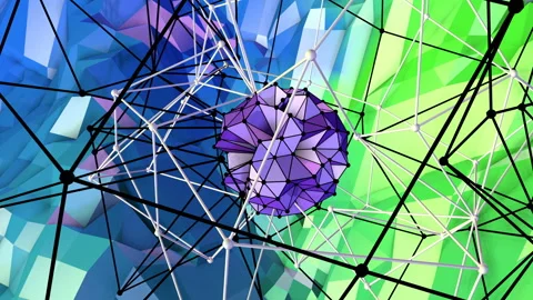 4k low poly background animation in loop... | Stock Video | Pond5