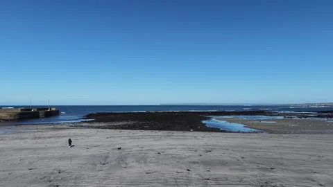 4K Low Tide at Tromora West Bay Beach Clare Stockbeeldmateriaal 333703750