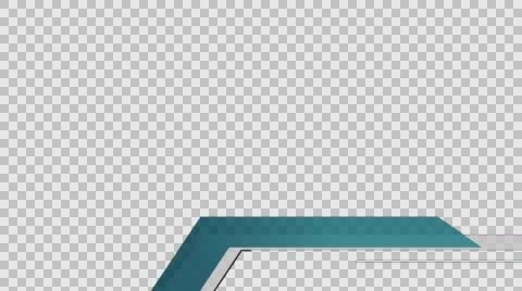 4k Lower Third Title Strap Animation, Angular Blue Stock Footage 58252091