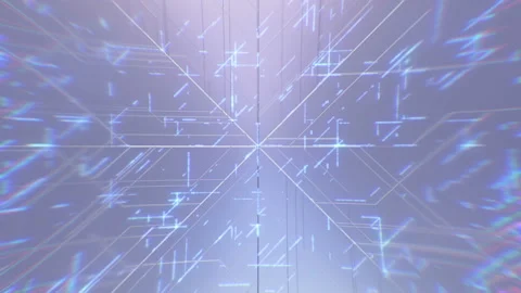 4K Lowpoly blue neon wireframe. Futuristic motion background. Video stock 124287112