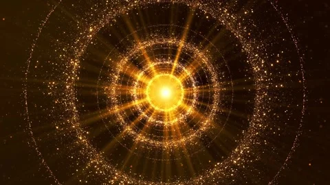4K luxury Glitter Light circle trail Sparkling star dust spiral particle effect Stock Footage 341899623