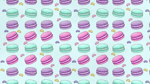 4k Macaroon animation, Background 1 Stock Footage 266263283