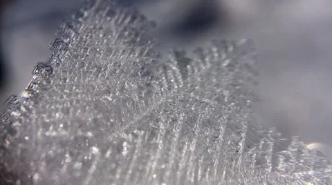 4K Macro close-up of frost, slow pan and zoom Stock Footage 58141990