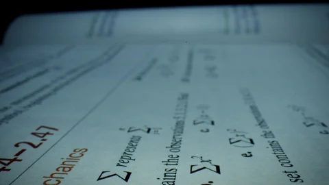 4k Macro Close-up Through a Data and Code Book Inside Stock Footage 106658327