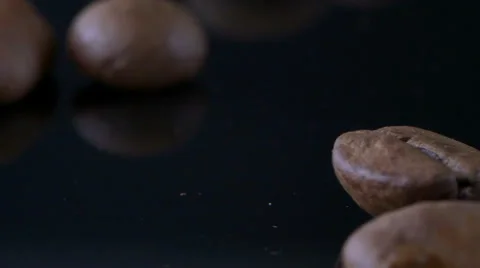 4K macro shot of coffee beans Stock Footage 46933544