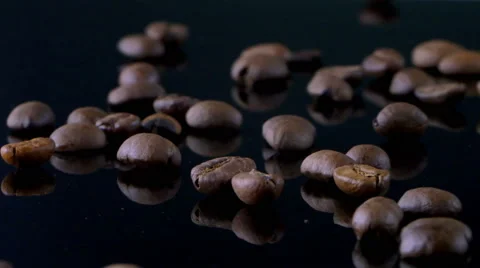 4K macro shot of coffee beans Stock Footage 46934107