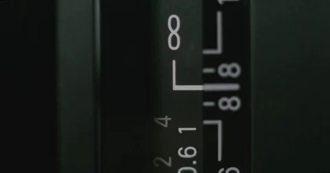 4k macro shot of a lens autofocus switch from front. Shot 8k witk Epic W camera. Stock Footage 71521954