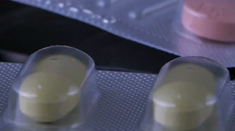 4K macro shot of medicines Stock Footage 46942498