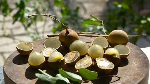 4K Macro: Vietnamese Longan Cut Open, Highlighting Smooth Seed &amp; Sweet Pulp. Stock Footage 314951089