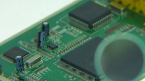 4K Macro: View Ciruit Board using Magnify Tool Stock-Footage 49770390