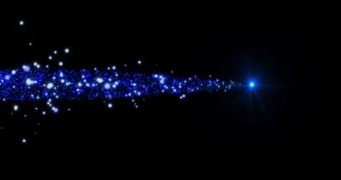 4K Magic Glitter Particle Trail on Black Background. Stock Footage 337017191