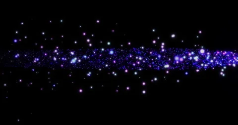 4K Magic Glitter Particle Trail on Black Background. Stock Footage 337017224