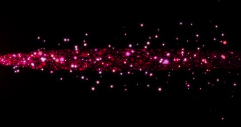4K Magic Glitter Particle Trail on Black Background. Stock Footage 337017474