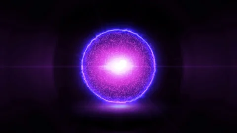 4K Magic shine sphere. Purple,pink and blue colors. Abstract neon background. Stock Footage
