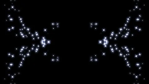 4K Magic sparkles, glitter line stars, fairy dust wand glitter stars trail .. Stock Footage 319854759