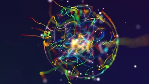 4k Magic Sphere Glow Motion Background Stock Footage 328715846