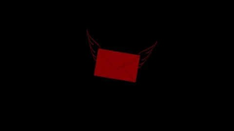 4K Mail Flying Animation |Loopable Stock Footage 108751462