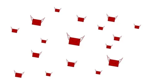 4K Mail Flying Animation |Loopable Stock Footage 111478669