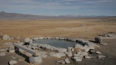4K - Mammoth Lakes Hot Spring 2 Stock-Footage 47989213