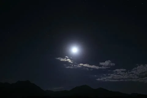 4K Mammoth Mts 01 Timelapse Night Sky Moon Stock Footage 20589889